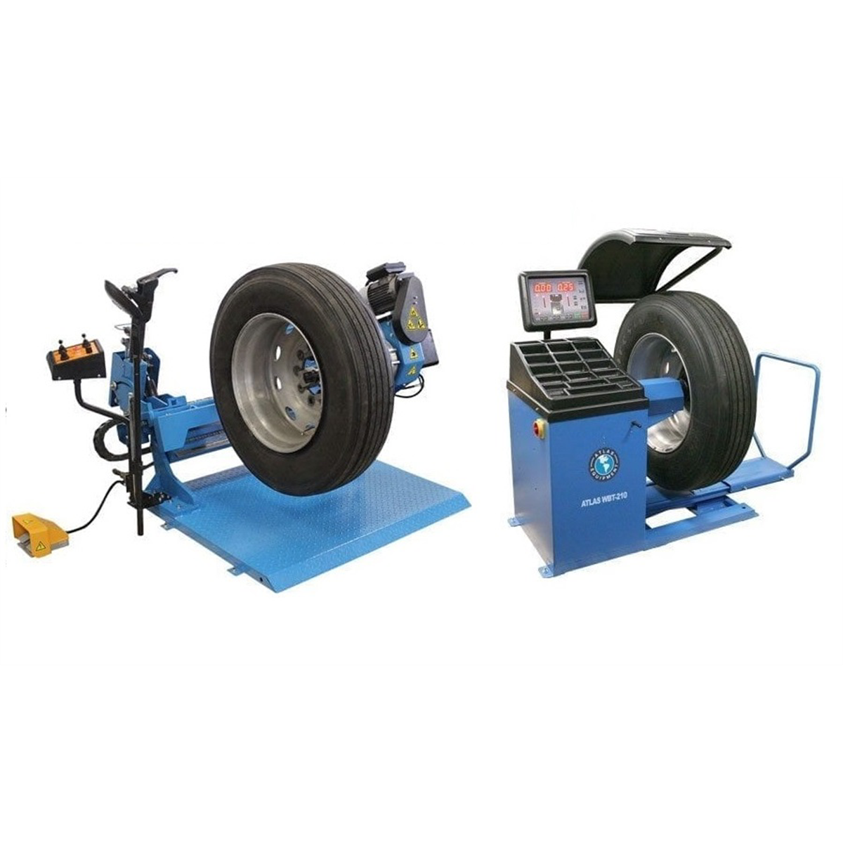 Atlas TC305A Truck Tire Changer + WBT210 Wheel Balancer Combo