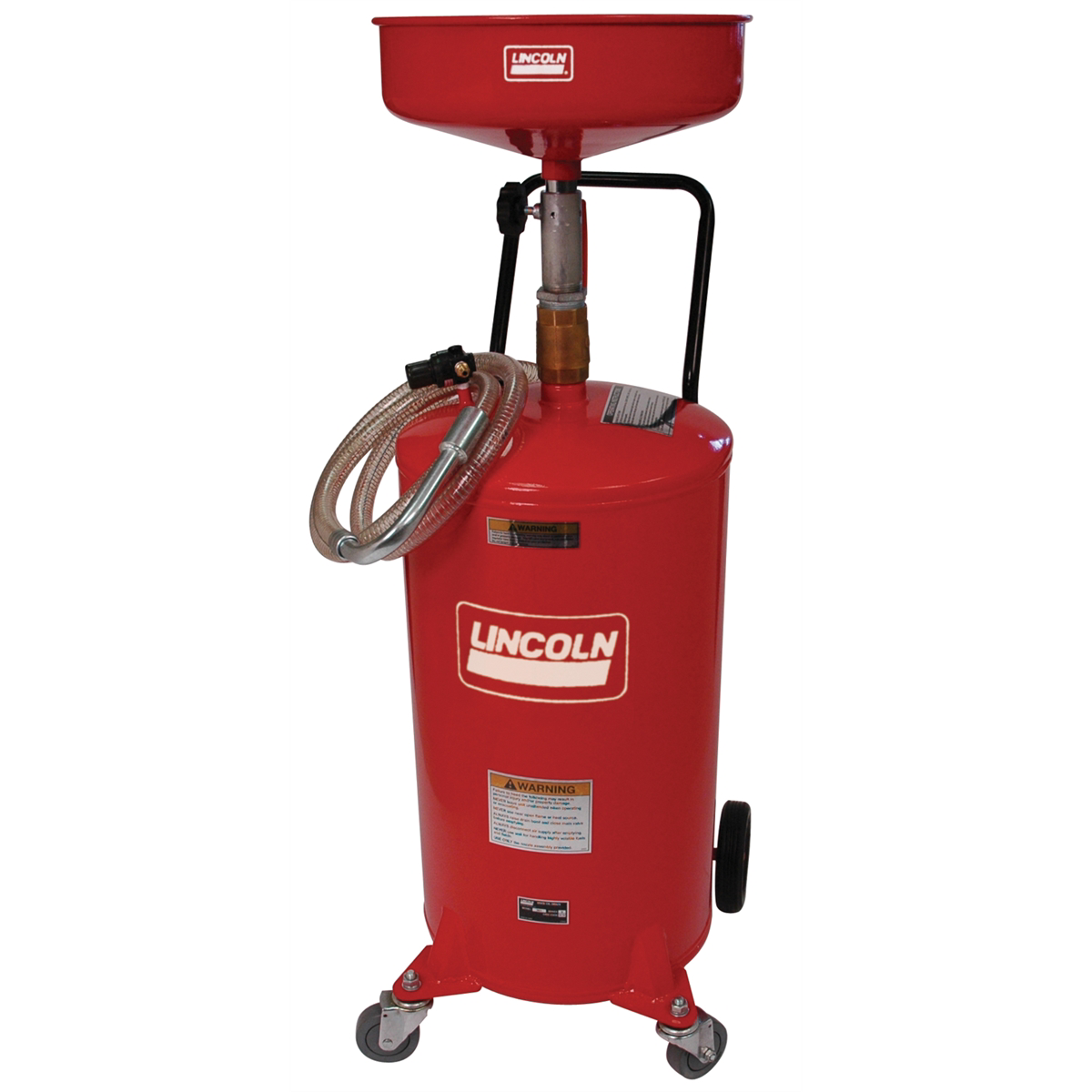 Lincoln Lubrication Pressurized 18 Gallon Portable Fluid Drain Tank with 14" Bowl