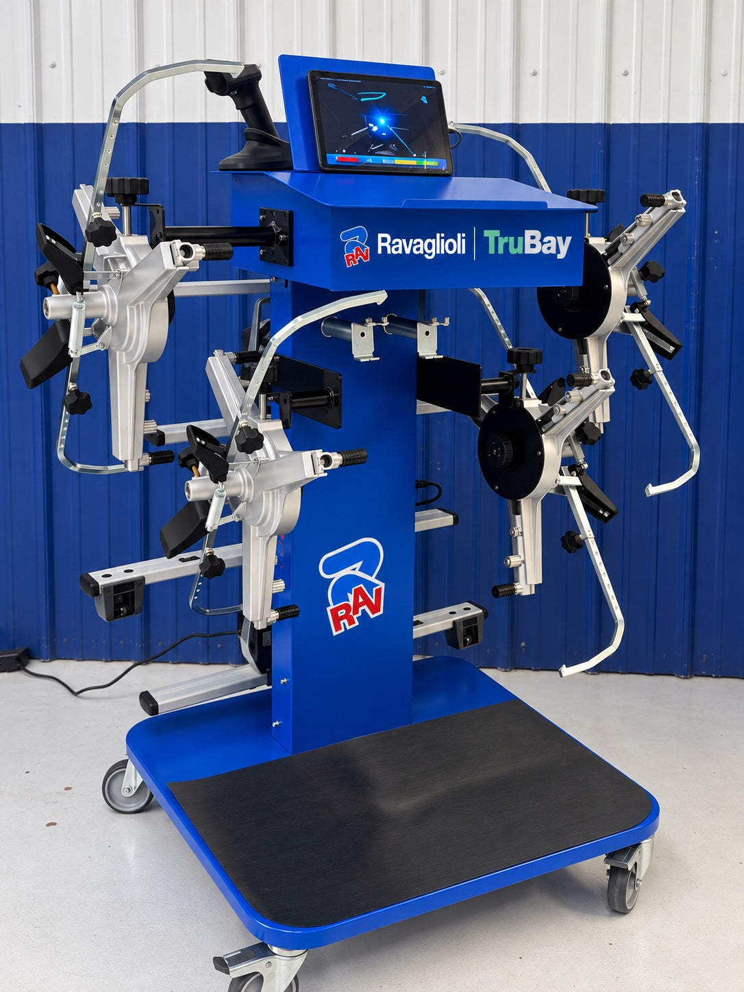 Rolling trolley for the Ravaglioli TruBay aligner