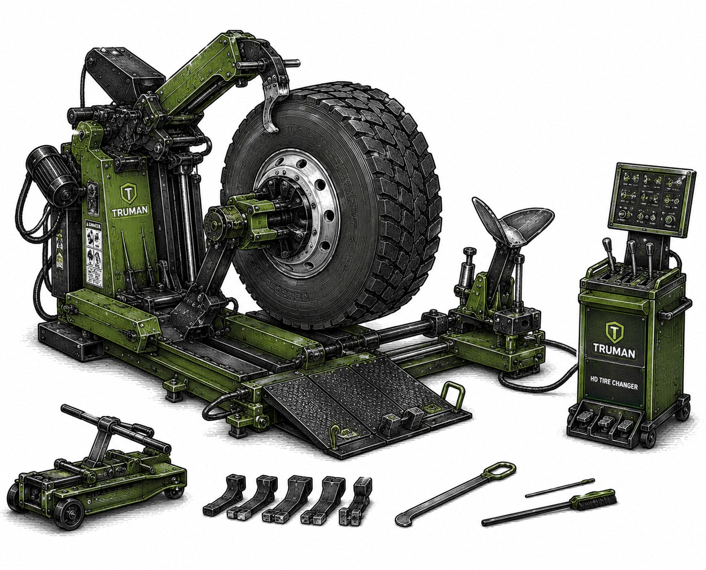 Heavy-Duty Truck Tire Changers