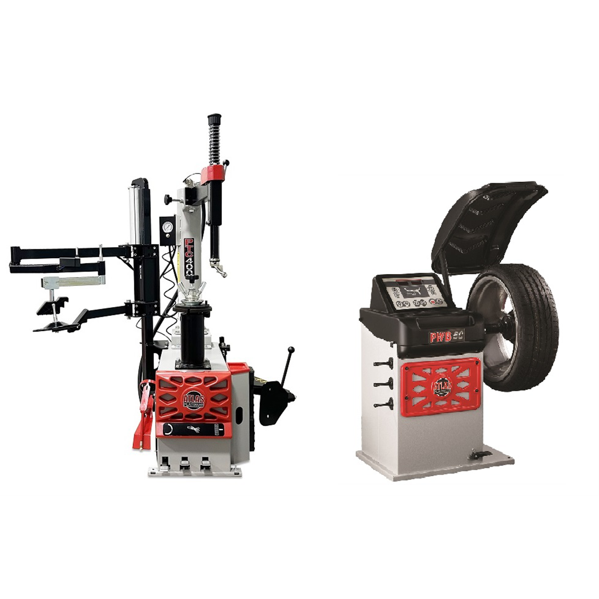Atlas PTC400 Tire Changer + PWB50 Wheel Balancer Combo