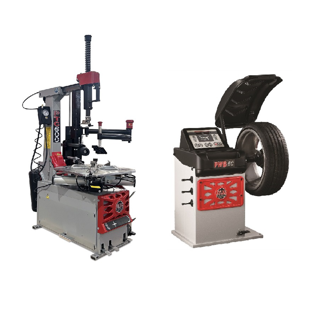Atlas PTC600 Tire Changer + PWB50 Wheel Balancer Combo