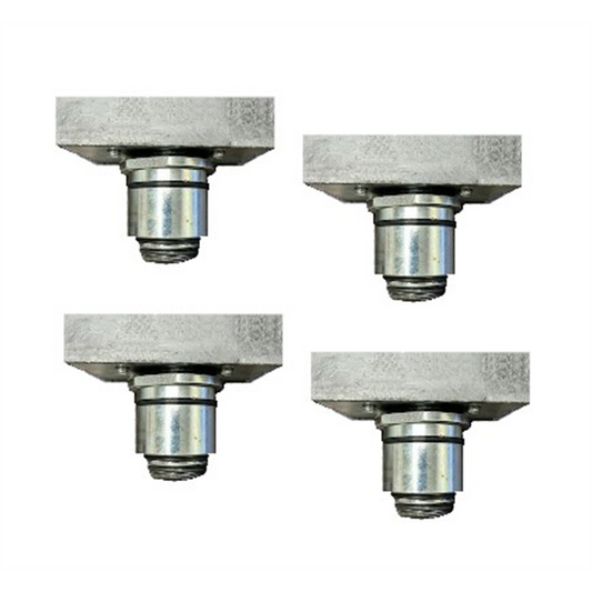 Atlas Set of 4 Slotted Rubber Adjustable Adapters, 1.5" Peg Size