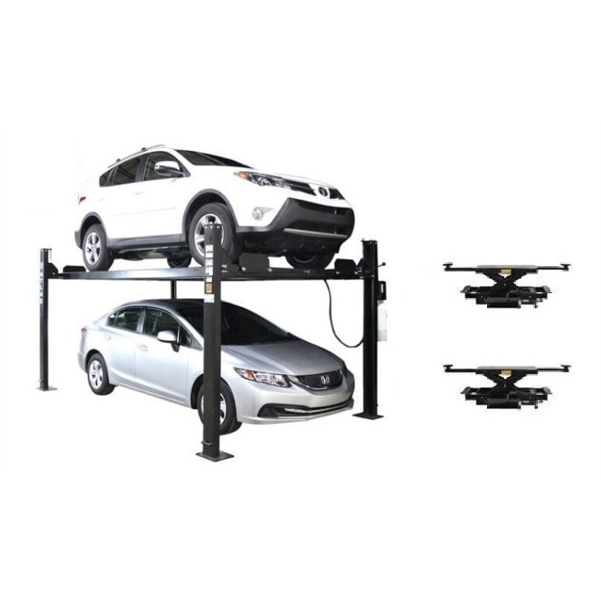 Atlas ALI Certified APEX 8 4 Post Lift + RJ35 Sliding Jacks Combo