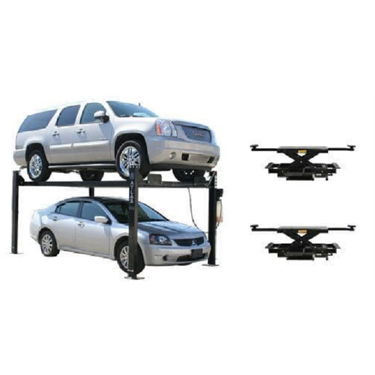 Atlas Equipment PRO8000 4 Post Lift + RJ35 Sliding Jacks Combo
