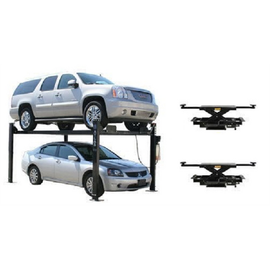 Atlas Equipment PRO8000EXT 4 Post Lift + RJ35 Sliding Jacks Combo