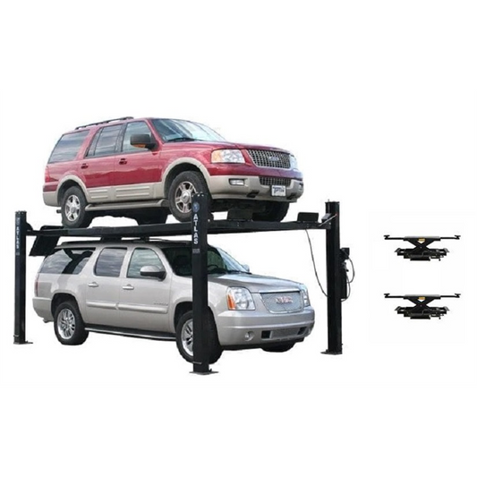 Atlas Equipment PRO9000 4 Post Lift + RJ35 Sliding Jacks Combo