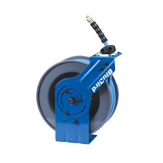 BluBird Dual - Arm Air Hose Reel All - In - One 1/2" x 50'