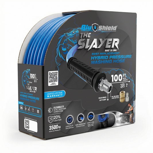 BluBird Blu Shield The Slayer Hybrid Pressure Washing Hose 3/8" X 100'