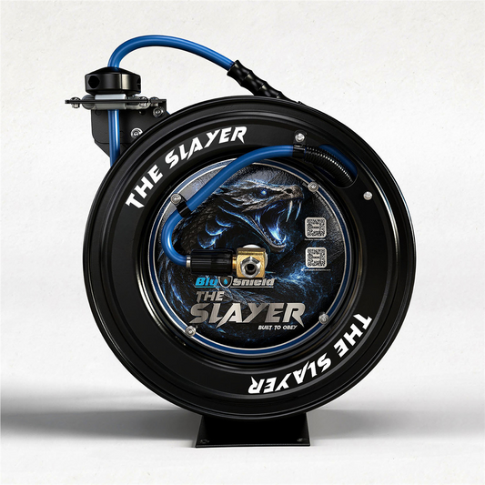 BluBird Blu Shield The Slayer Hybrid Pressure Washing Hose Reel 1/4" X 50'
