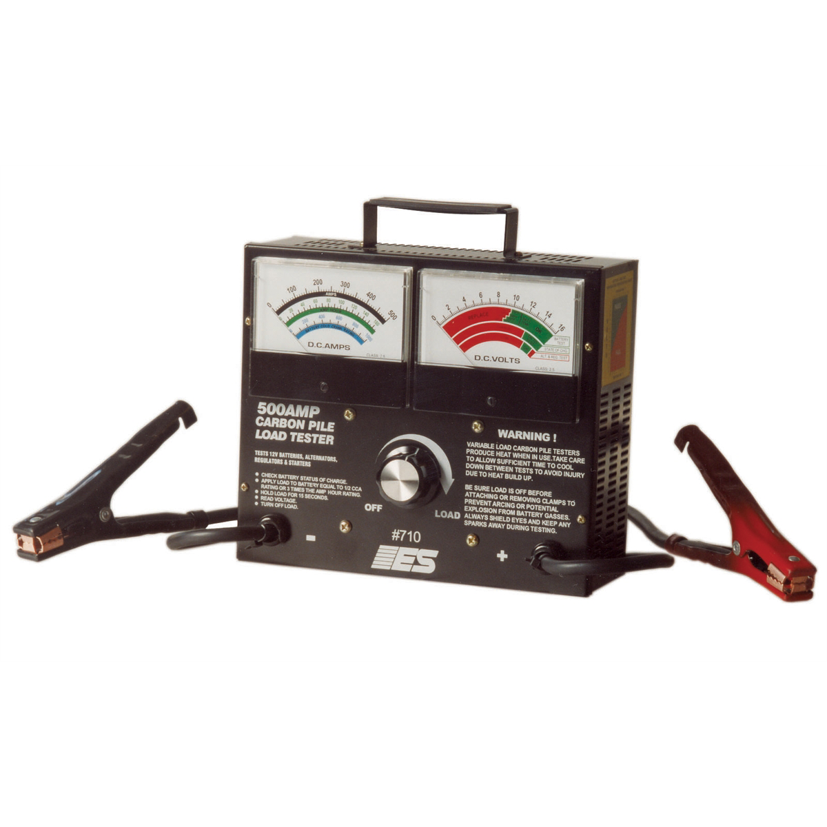 Electronic Specialties Battery Tester Carbon Pile-500amp Clamps