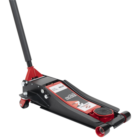 American Forge & Foundry Service Jack - 2 Ton Capacity - Lightning Lift - Short Chassis - Low Profile - 2 pc Handle - 2.75" Min H to 19.7" Max H - Heavy Duty