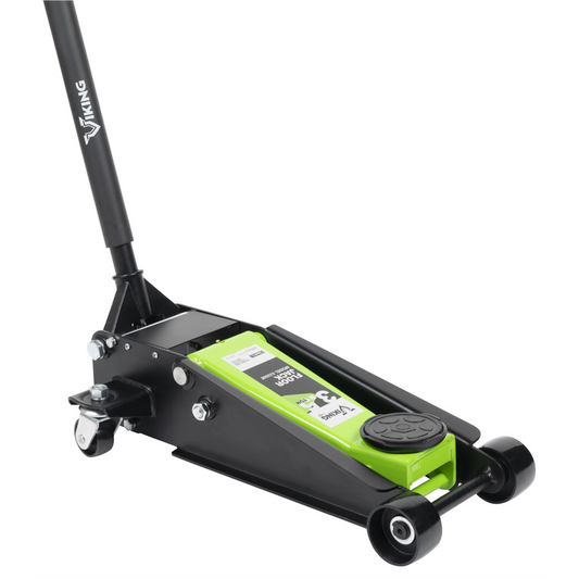 Viking by American Forge & Foundry Floor Jack - 3.5 Ton Capacity - Lightning Lift - Short Chassis - 2 pc Handle - 4.5" Min H to 18.3" Max H