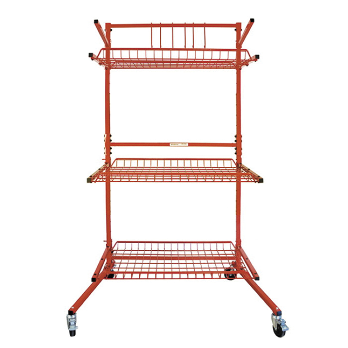 Innovative Tools & Tech Sspc-B/DB Parts Cart Mobile Storage Rack with Deep Basket, 41 to 51 in L x 31 in W x 73 in H, Powder-Coat