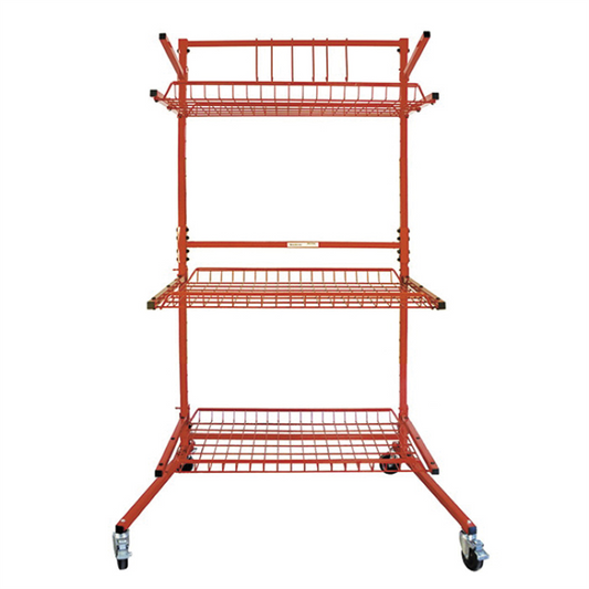 Innovative Tools & Tech Sspc-B Parts Cart B Mobile Storage Rack, 41 to 51 in L x 31 in W x 73 in H, Powder-Coat