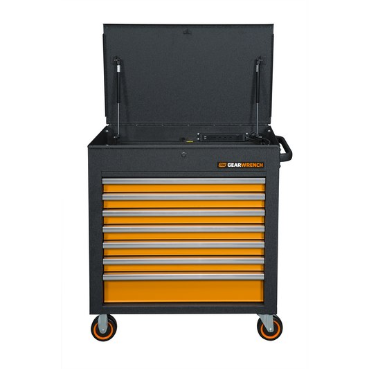 Gearwrench 35 Inch 7 Drawer Gsx Series Rolling Tool Cart with Tilt Top