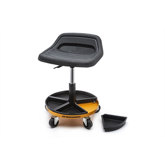 GEARWRENCH Adjustable Height Swivel Mechanics Seat 18 Inch to 22 Inch