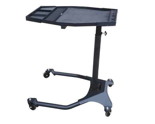 K-Tool Adjustable Work Tray Work Table, 29" x 20" Steel Top, Mobile Garage Service Tray