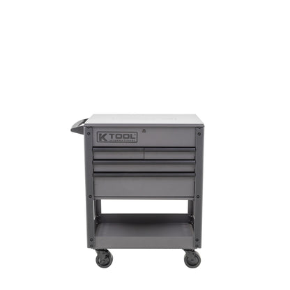 K-Tool Service Cart 35 Inch Premium 4 Drawer 500 Pound (Matte Gray)