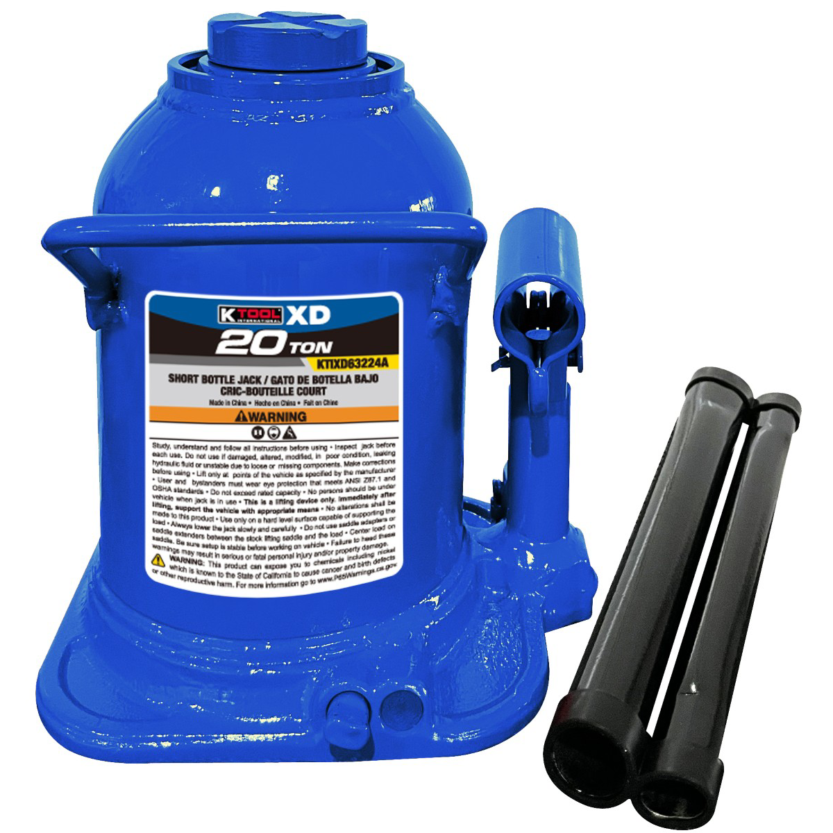 K-Tool Bottle Jack 20 Ton Short (Welded)