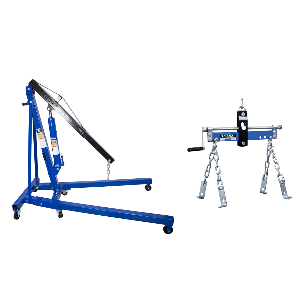 K-Tool 2 Ton Engine Hoist / 1500 lb Engine Sling Combo