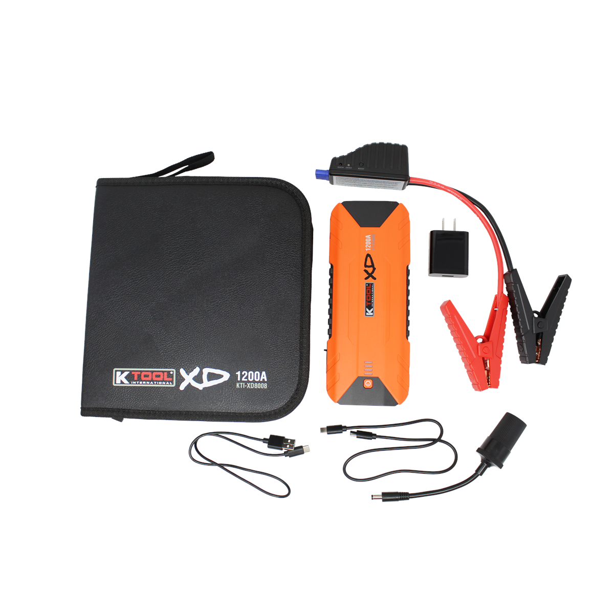 K-Tool Compact Jump Starter 1200 amp, 12-volt, 16,000mAh