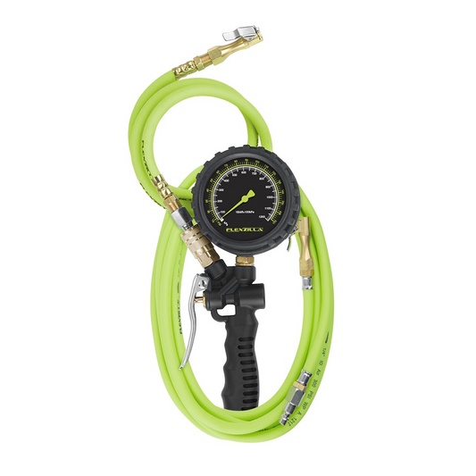 Legacy Manufacturing Flexzilla Inflator Kit with Flexzilla Air Hose 3' and 15' Extensions, Lock-On Chuck