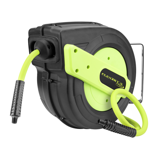Legacy Manufacturing Flexzilla Pro Enclosed Plastic Retractable Air Hose Reel, 3/8" x 50'