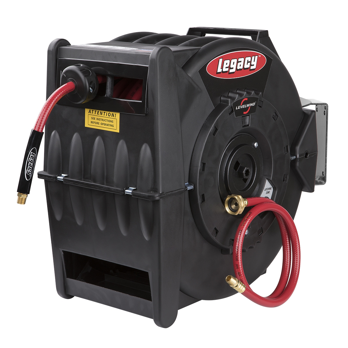 Legacy Manufacturing Levelwind Retractable Air Hose Reel, 3/8" x 100'