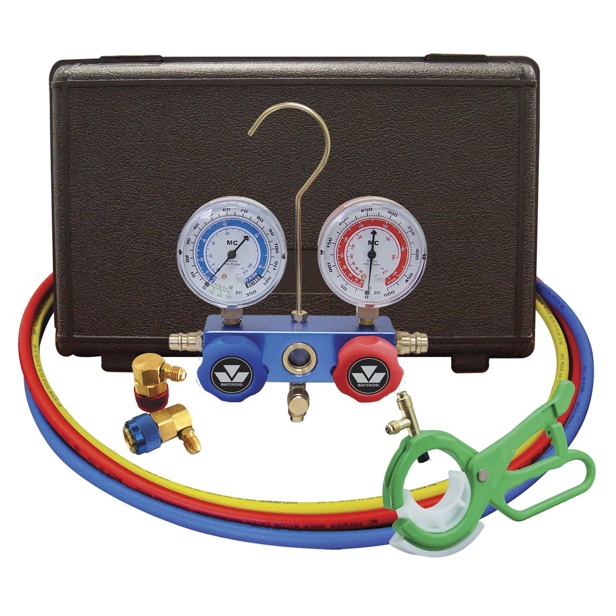 Mastercool 134a aluminum manifold gauge set /free 85530