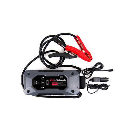 Schumacher Electric Rugged 2000A 12V Lithium Jump Starter and Portable Power Pack - Heavy-Duty, 3-in-1 Design Built to Last