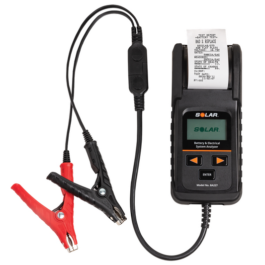 Clore Automotive Solar BA227 12 Volt Digital Battery and System Tester with Integrated Printer