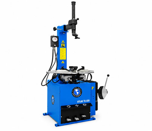 Atlas TC229 rim-clamp tire changer with beadblaster
