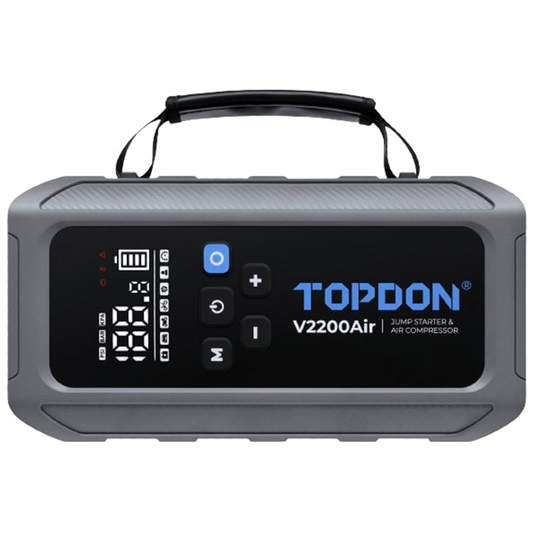 Topdon 2-in-1 2200 Peak Amp Jump Starter & Air Compressor